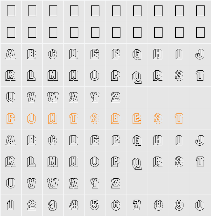 FZ UNIQUE 43 HOLLOW Character Map