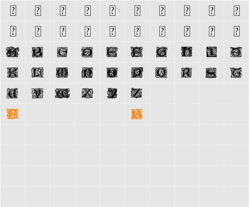 Initial Caps Character Map