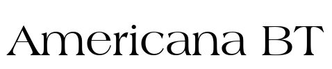 Americana BT Font Image