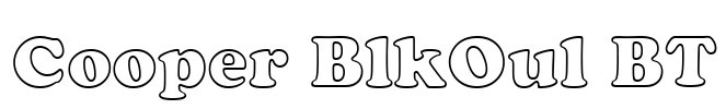 Cooper BlkOul BT Font Image