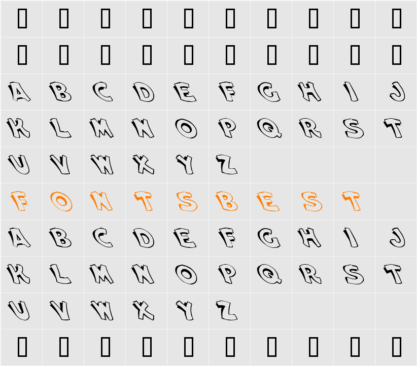 JI-Dodgem Character Map