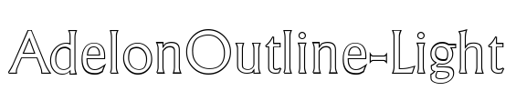 AdelonOutline-Light Font Image