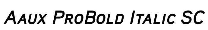 Aaux ProBold Italic SC Font Image