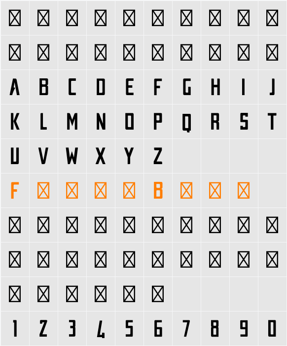 AUSTRALIA TITLE Character Map