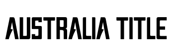 AUSTRALIA TITLE Font Image