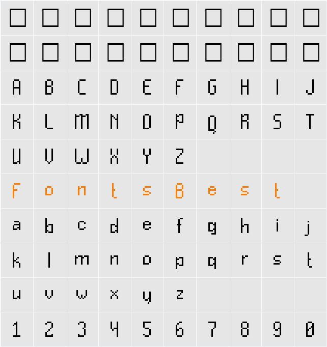 Annenski-Bold Character Map