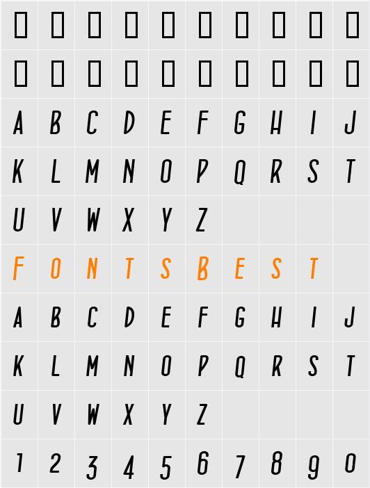 ConcursoItalian BTN Character Map