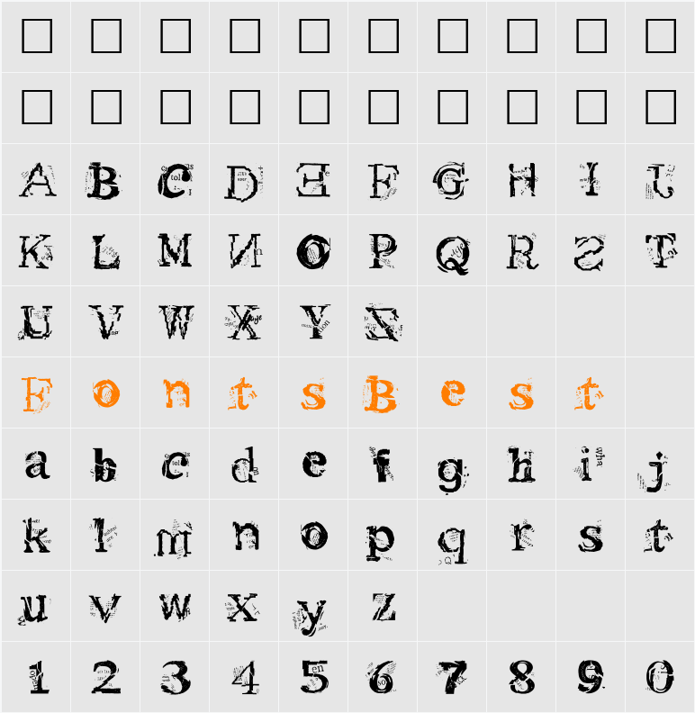 Metacopy Character Map