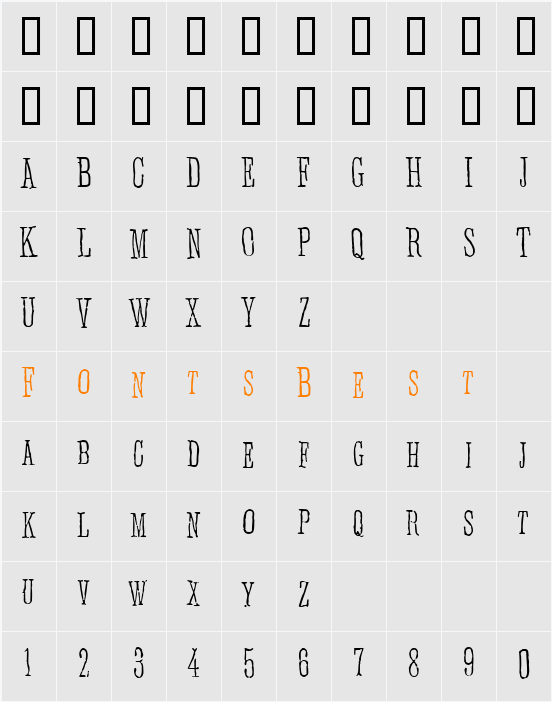 JI-Exudes Character Map