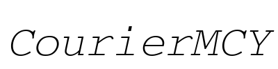 CourierMCY Font Image