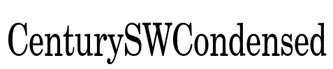 CenturySWCondensed Font Image