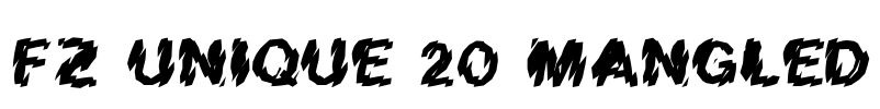 FZ UNIQUE 20 MANGLED Font Image