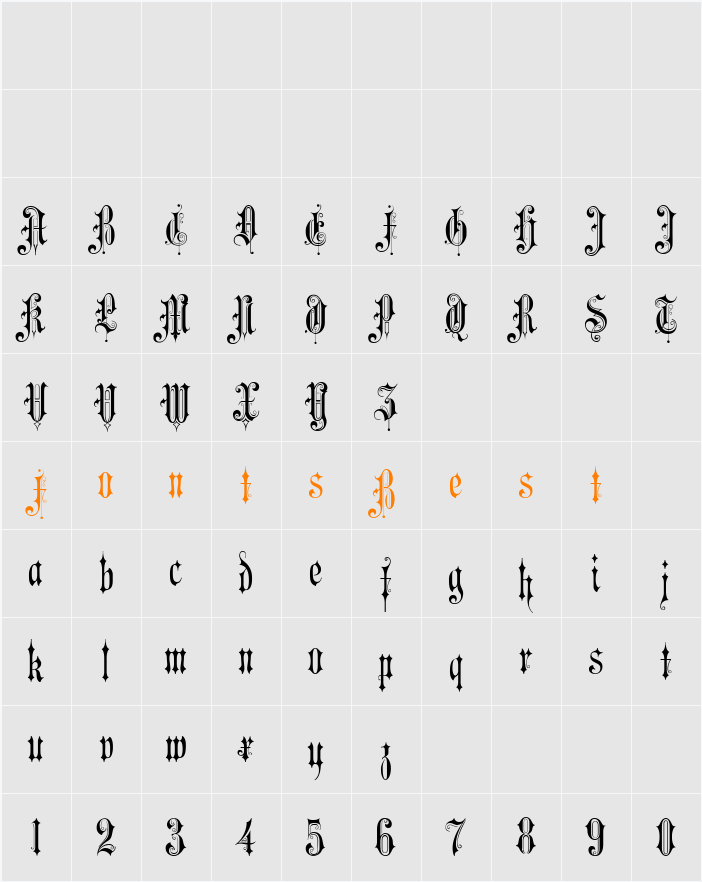 ARIDI29 Character Map