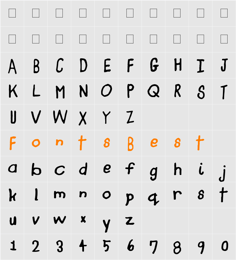 Babo Oba Character Map