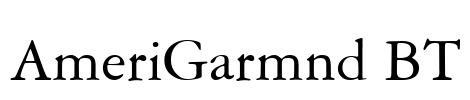 AmeriGarmnd BT Font Image