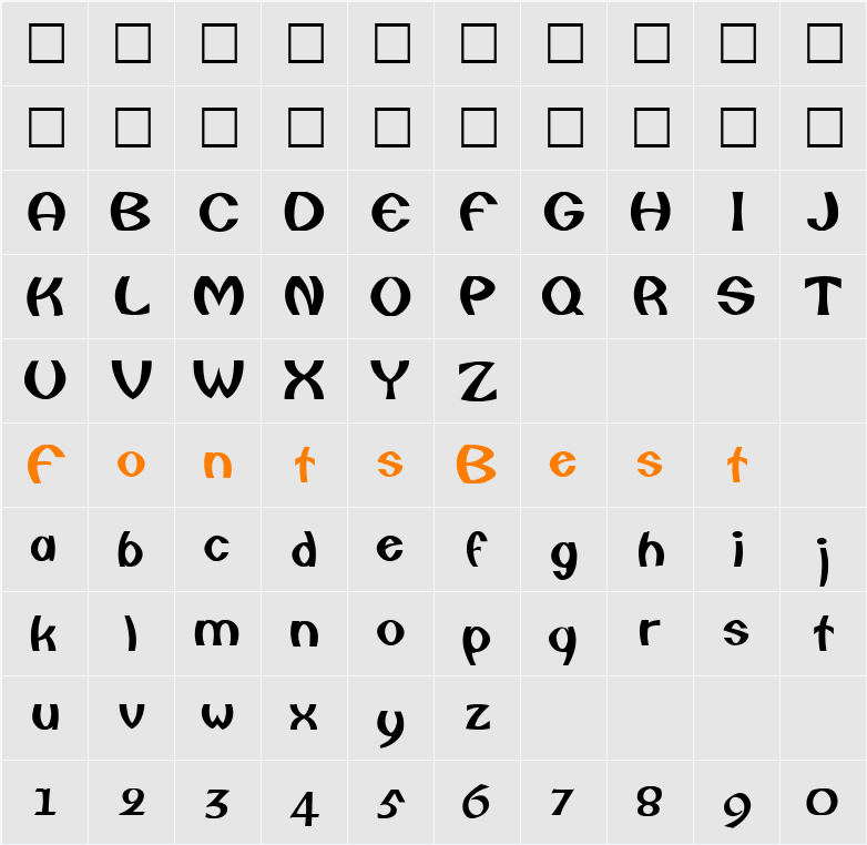 CAILIN Character Map