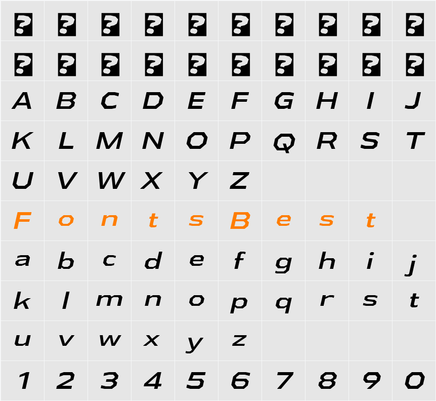 Athabasca Ex Rg Character Map