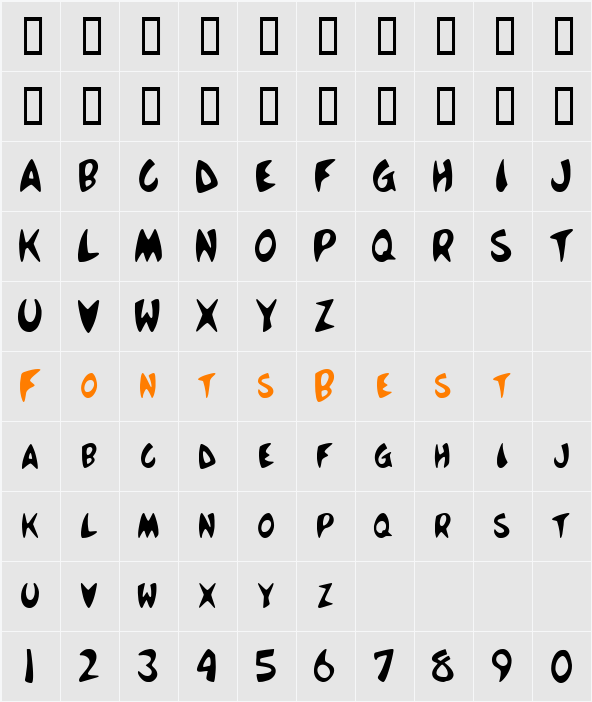 McBoing Boing Character Map