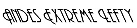 Andes Extreme Lefty Font Image