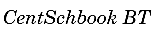 CentSchbook BT Font Image