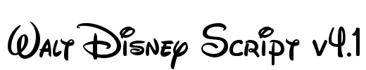 Walt Disney Script v4.1 Font Image