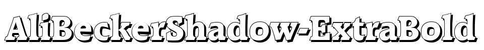 AliBeckerShadow-ExtraBold Font Image