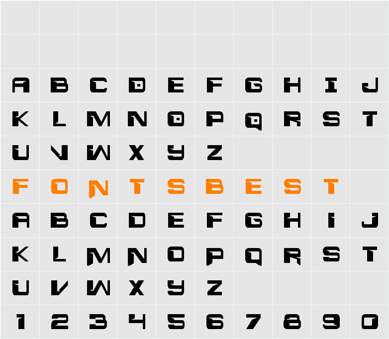 Interdiction Condensed Character Map