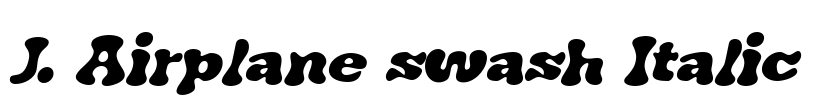 J. Airplane swash Italic Font Image