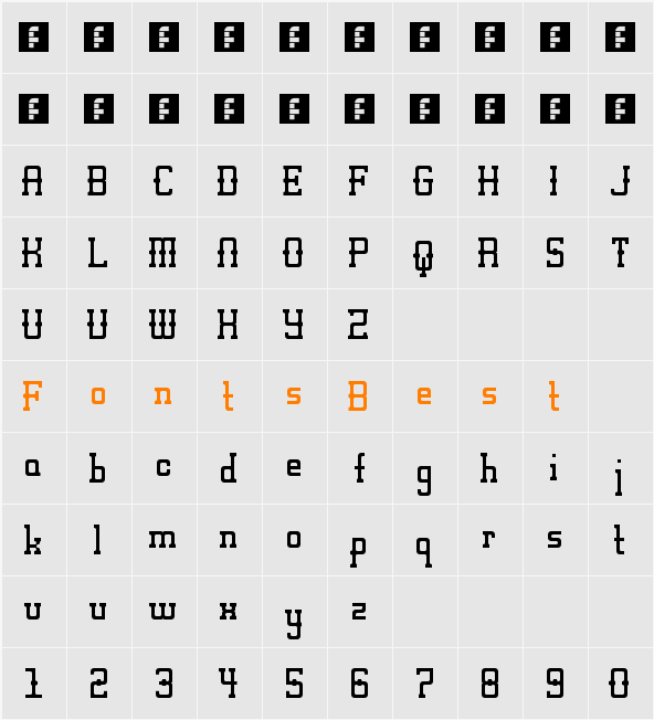 Alt West Character Map