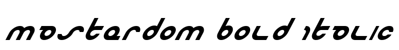 Masterdom Bold Italic Font Image