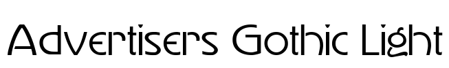 Advertisers Gothic Light Font Image