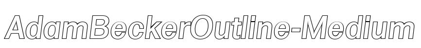 AdamBeckerOutline-Medium Font Image