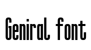 Geniral font Font Image