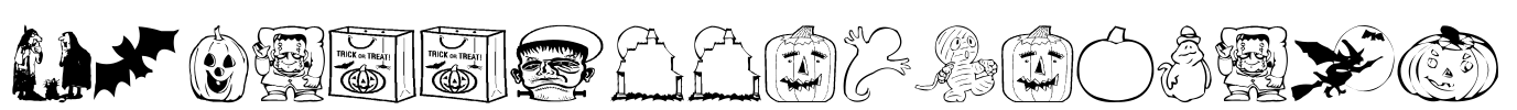 AEZ halloween dingbats Font Image