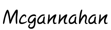 Mcgannahan Font Image