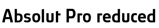 Absolut Pro reduced Font Image