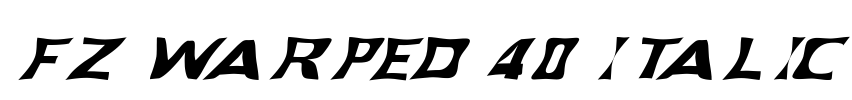 FZ WARPED 40 ITALIC Font Image