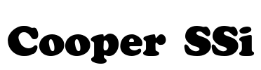 Cooper SSi Font Image