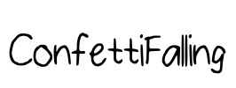 ConfettiFalling Font Image