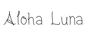 Aloha Luna  Font Image