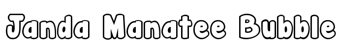 Janda Manatee Bubble Font Image