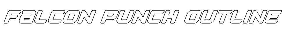 Falcon Punch Outline Font Image