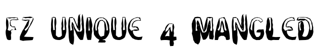 FZ UNIQUE 4 MANGLED Font Image