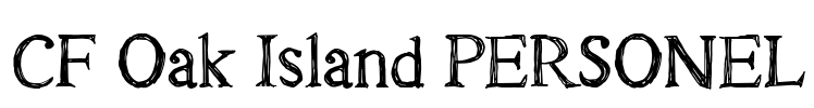 CF Oak Island PERSONEL Font Image