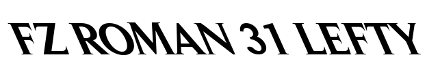 FZ ROMAN 31 LEFTY Font Image