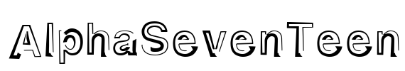 AlphaSevenTeen Font Image