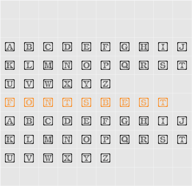 Amin_Radiant Buttons Character Map