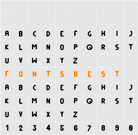 Efir Character Map