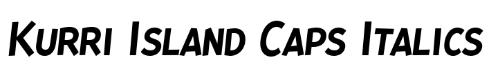 Kurri Island Caps Italics Font Image