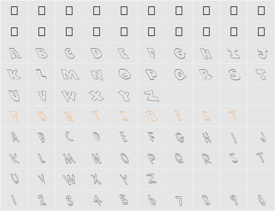 FZ UNIQUE 30 HOLLOW LEFTY Character Map